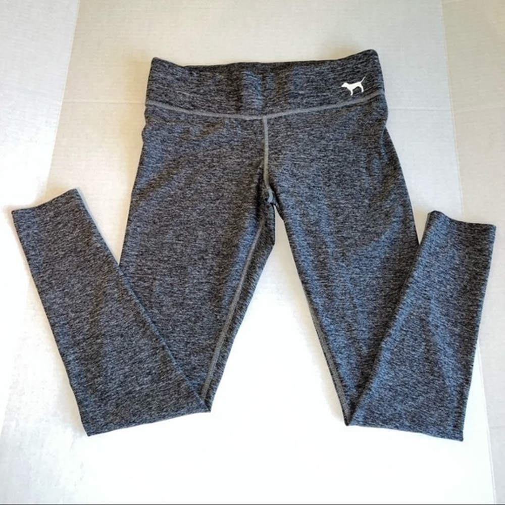 Pink Victoria's Secret Yoga Leggings Gray Marl Space Dye‎ Pants Small S/P #56